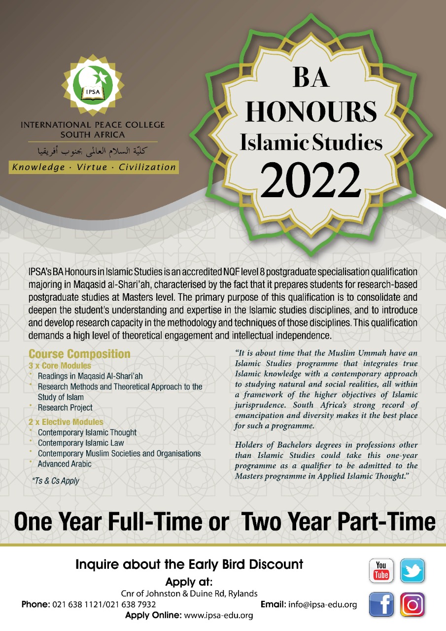 BA Honours in Islamic Studies Image